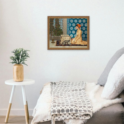 Young Woman Reading Classic Prints